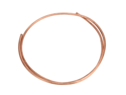 Tubo de cobre C1100 T2 flexible de 2 m para aire acondicionado y refrigerador, diámetro exterior 9,5 mm, diámetro interior 7,9 mm.