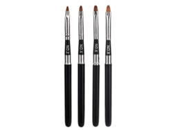 Juego De 4 Pinceles Profesionales Para Decoración De Uñas Con Mango Negro. Herramienta De Belleza Para Uñas.