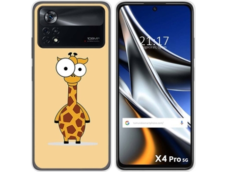 Carcasa para Xiaomi Poco X4 Pro 5G TUMUNDOSMARTPHONE Dibujos Jirafa Multicolor