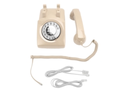 Telefone Rotativo Vintage Estilo 1960s Telefone Fixo Com Campainha Mecânica Para Casa Escritório Bege