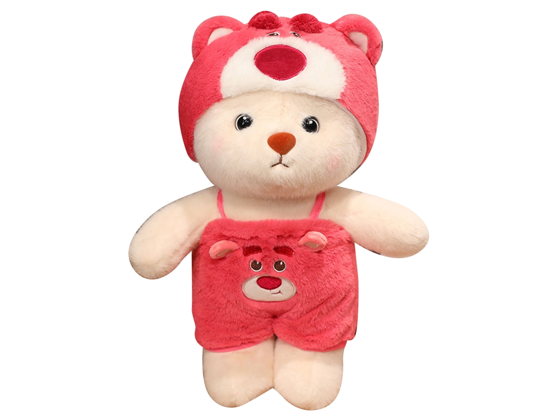 Boneco De Pelúcia Cartoon Transformável Urso Morango Para Crianças Brinquedo Calmante