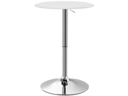 Mesa De Bar Giratoria Ajustable De 360°, Blanca.
