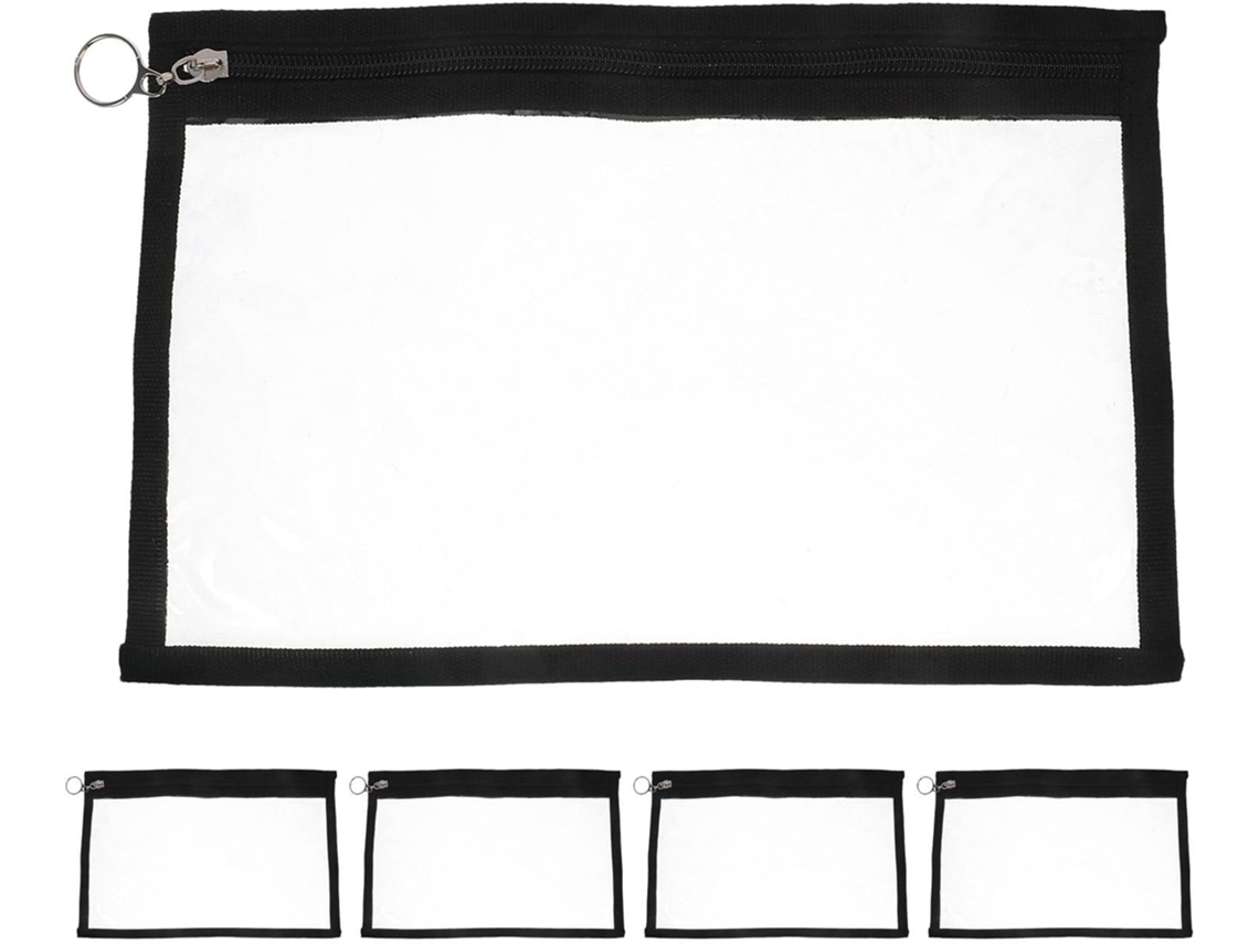 Estuche Transparente Para Lápices Nuobesty De 5 Piezas Con Cremallera, Estuche Pequeño Con Cremallera Para
