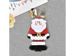 Juego de cubiertos navideños de Papá Noel con un bonito diseño de nostalgia.