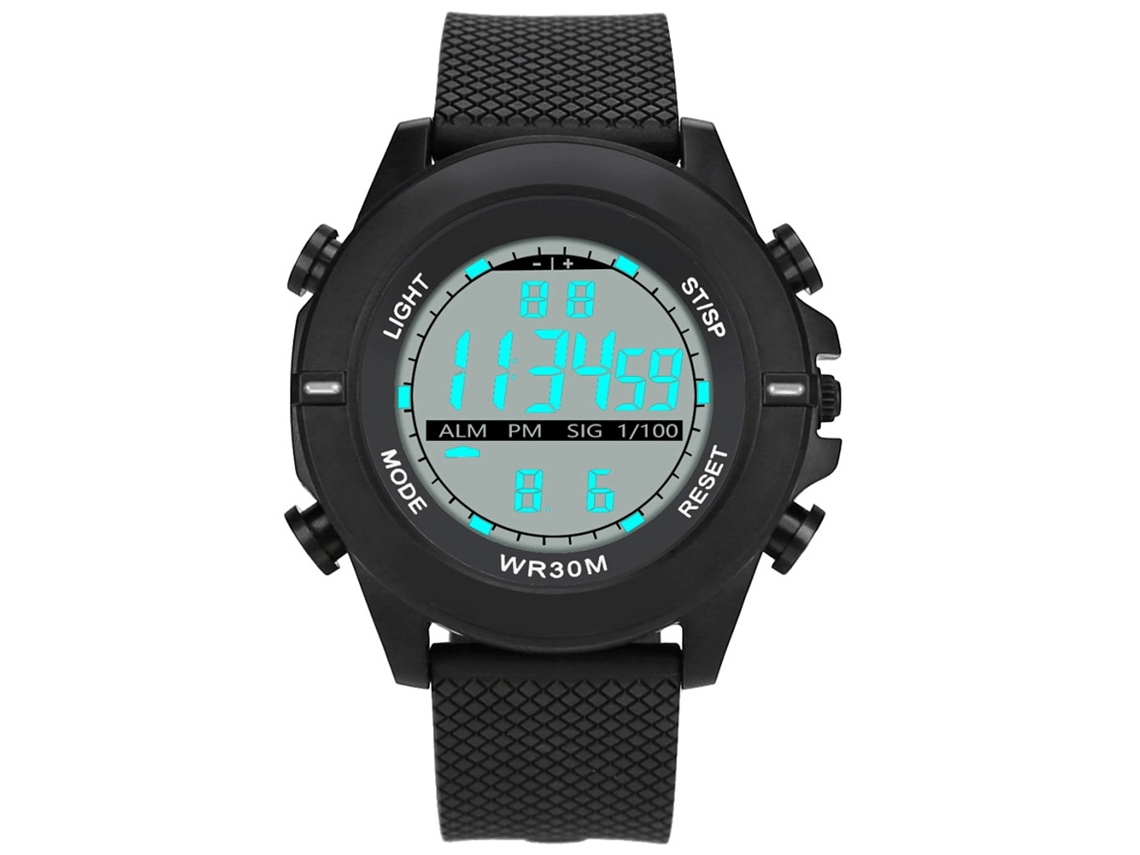 Reloj Electrónico Deportivo Con Correa De Silicona Dial Redondo Led (blanco)