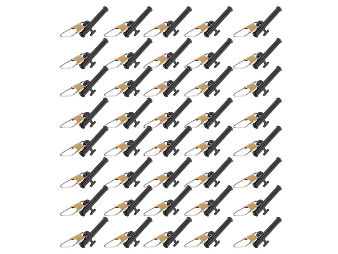 Plomos de pesca con clips metálicos, ABS negro, 4 bolsas
