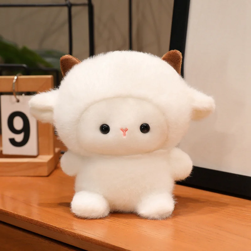 (blanco, 16 Cm) Lindo Peluche De Animal Del Bosque De Dibujos Animados
