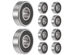 10 Rodamientos De Bolas De Ranura Profunda 6000-2rs Sellados Con Goma, 10x26x8 Mm, De Acero De Alta Calidad Para Maquinaria Y Vehículos.