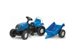 Conjunto de Tractor Landini Power Farm 95 ROLLYTOYS Kid con Remolque