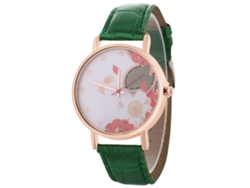 Reloj De Cuarzo Elegante Casual Unisex Para Parejas Regalo (verde)