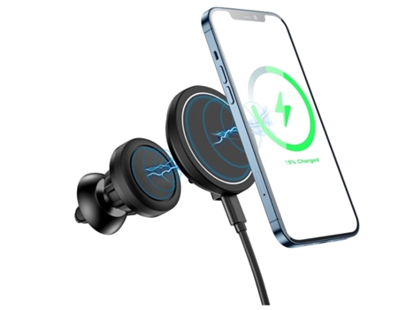 Cargador Sem Carro Qi Ventilação Carregamento para iPhone 12 Pro/13/12 YIZHOOD Negro