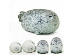 Peluche De Foca Fluffy De Gran Tamaño Almohada Océano Juguete De Peluche Wqj 30 Cm 11.8 Pulgadas Gris