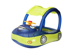 Flutuador Inflável De Piscina Para Bebê Com Toldo Forma De Carro Bote De Nado Pvc Grosso Protetor Solar Verão