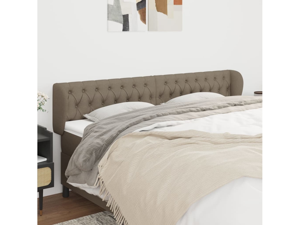 Cabecero De Tela Gris Taupe 183x23x78/88 Cm