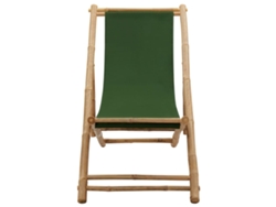 Tumbona Maison Exclusive - Bambú y lona verde