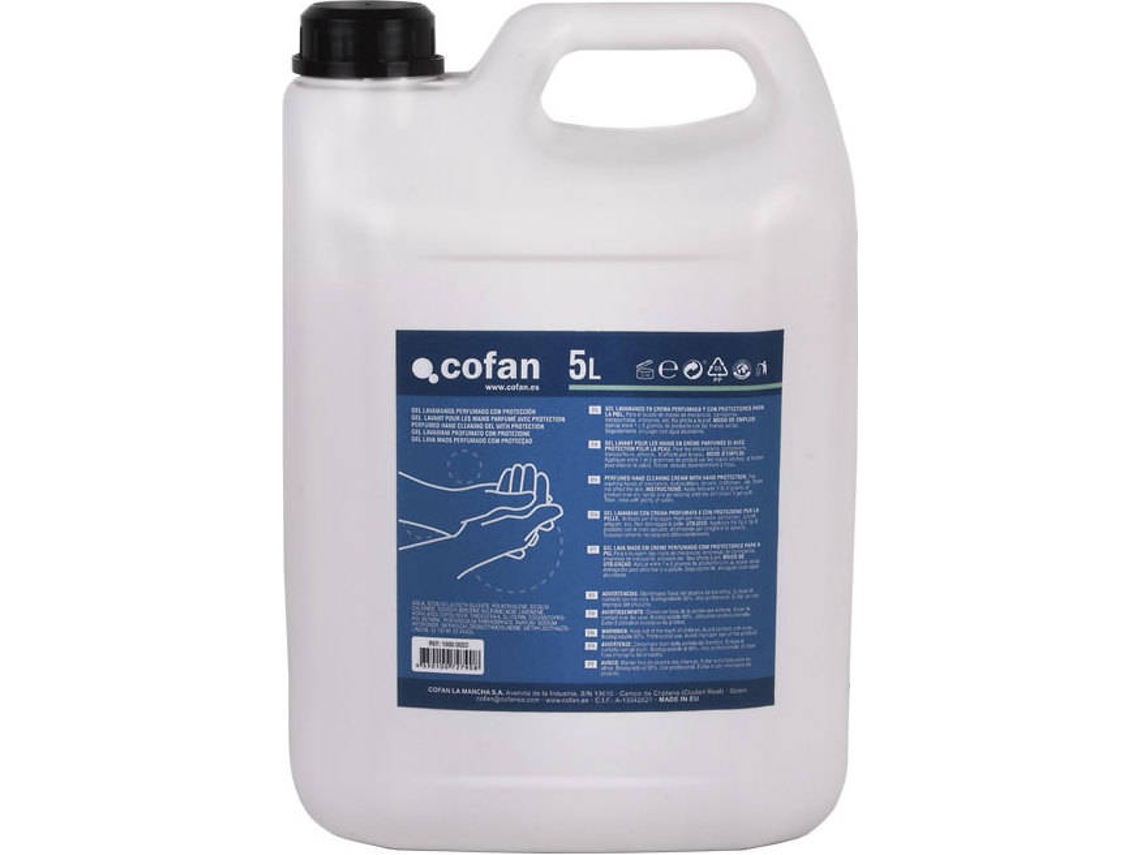 Gel lavamanos perfumado con protección 5 Lt | Gel lavamanos perfumado en formato industrial |Gel lavamanos Indicado para actividades profesionales que exigen una buena higiene.