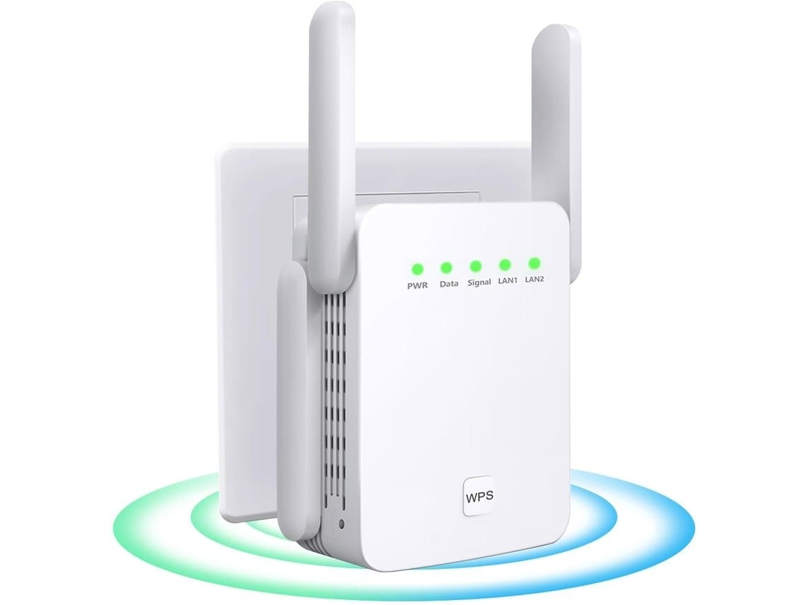 Repetidor Wifi Amplificador de Señal Wifi para Cobertura de Hasta 9,800 Pies², con Soporte de Doble Banda.