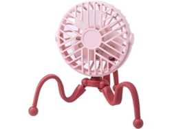 Ventilador De Escritorio Usb Ventilador Recargable Para Cochecito Bebé Cama Silencioso Retráctil Con Clip