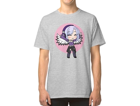 Camiseta ROCKINSTONE Gacha Series Naomi Luna Cute With Algodón para Niña (S - Blanco)