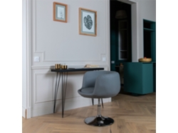Banco de Bar HAPPY GARDEN Gris Nolan (Polipele - Cinzento 64 x 61 x 78 cm cm)