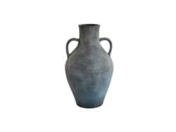 Jarron Terracota Envejecido Gris 25x25x44cm