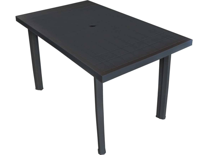 Mesa Jardin VIDAXL Antracita Plástico (126x76x72 cm)