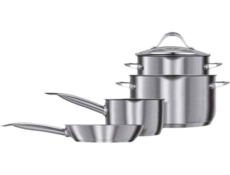 Batería De Cocina 7 piezas smile mgk20 inox 3 ollas 1 tapas