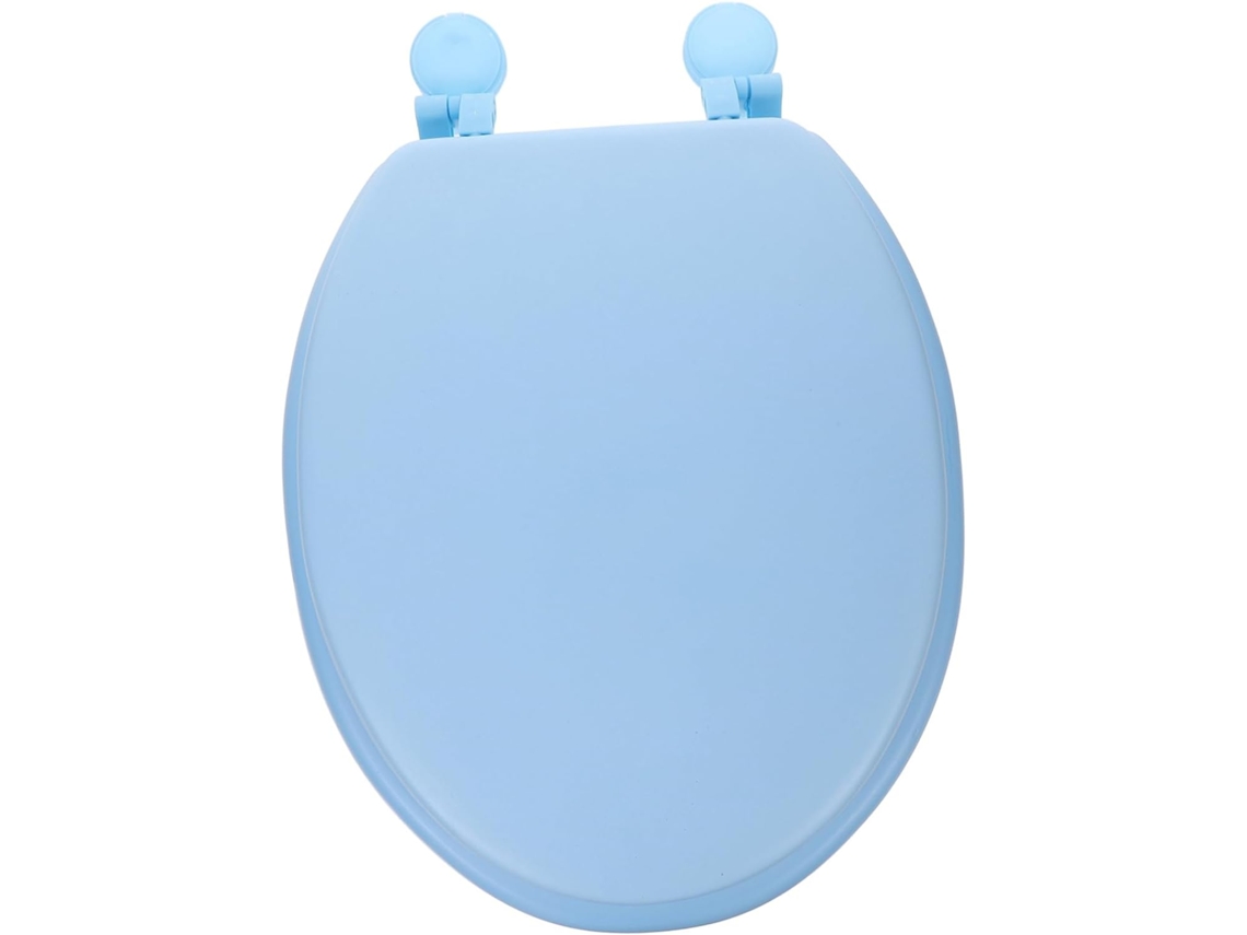 Asiento de inodoro acolchado, de espuma gruesa, para personas mayores, azul
