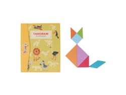 Tangram Magnético De Madera Con 7 Figuras Para Ejercitar El Pensamiento Lógico De Los Niños.