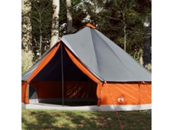 Tienda Familiar Tipi 12 Personas Impermeable Gris Naranja