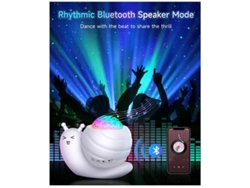 Proyector Galaxy, proyector de estrellas, 15 colores, 53 efectos de iluminación, altavoz Bluetooth, temporizador remoto, música, ritmo, Aurora Bestvite
