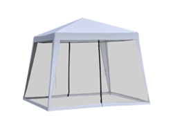 Tienda De Jardín Gris De 3x3 M Con Mosquitera De Poliéster.