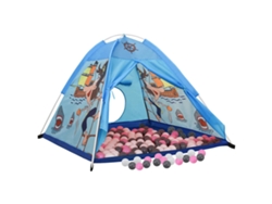 Tienda de juegos infantil con 250 pelotas, 120x120x90 cm, azul