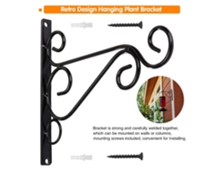 Soportes de gancho negros para plantas de exterior (2 unidades)