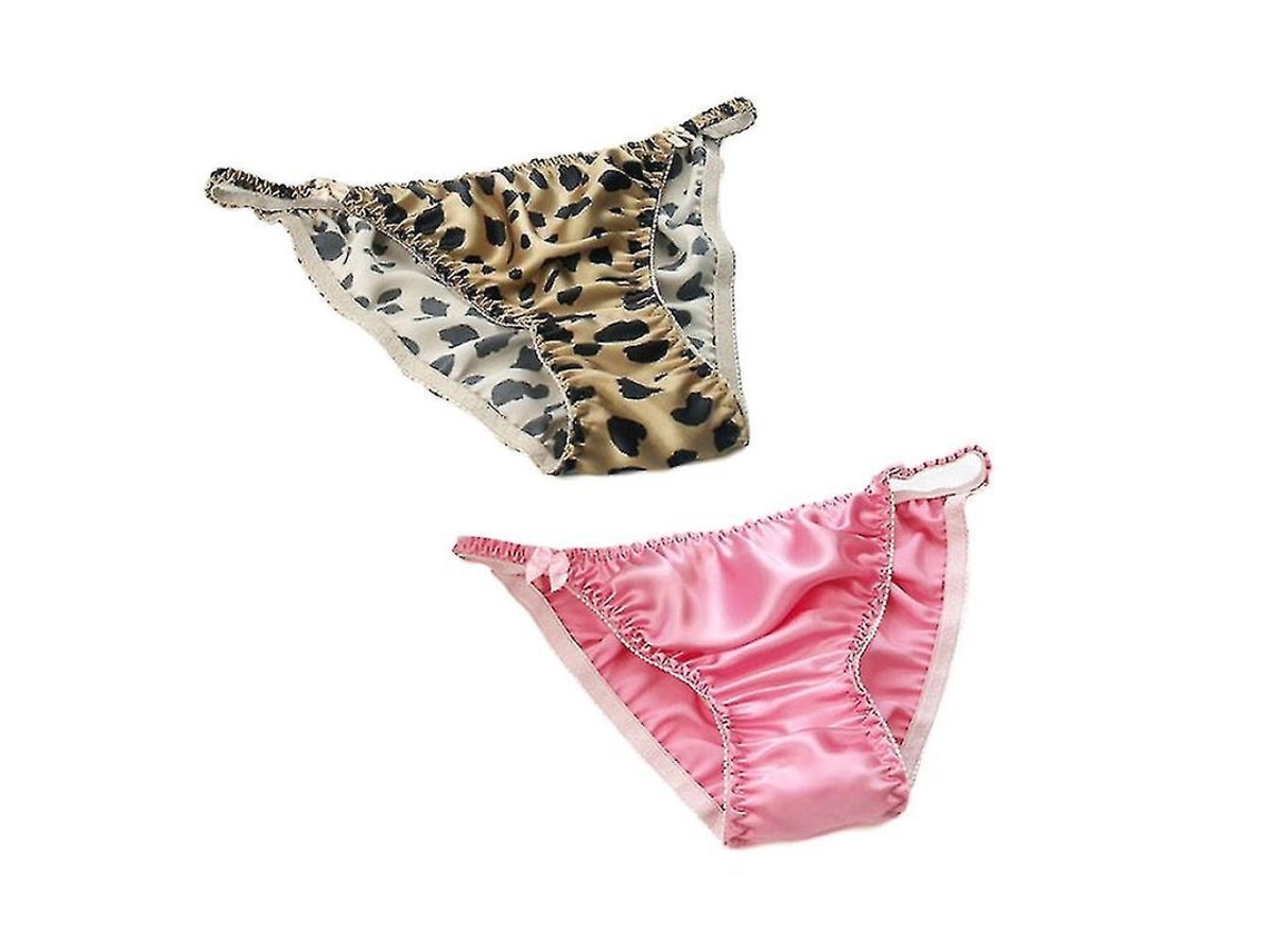 2026-2pcs Tanga De Seda De Morera Para Mujer Con Cinturón Elástico Alto Sexy Bikini Transpirable Talla S-xxl