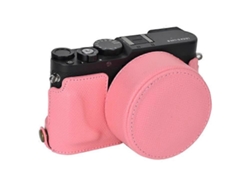 Funda protectora de piel sintética compatible con la cámara Leica D Lux 8 con tapa de lente Facpoet