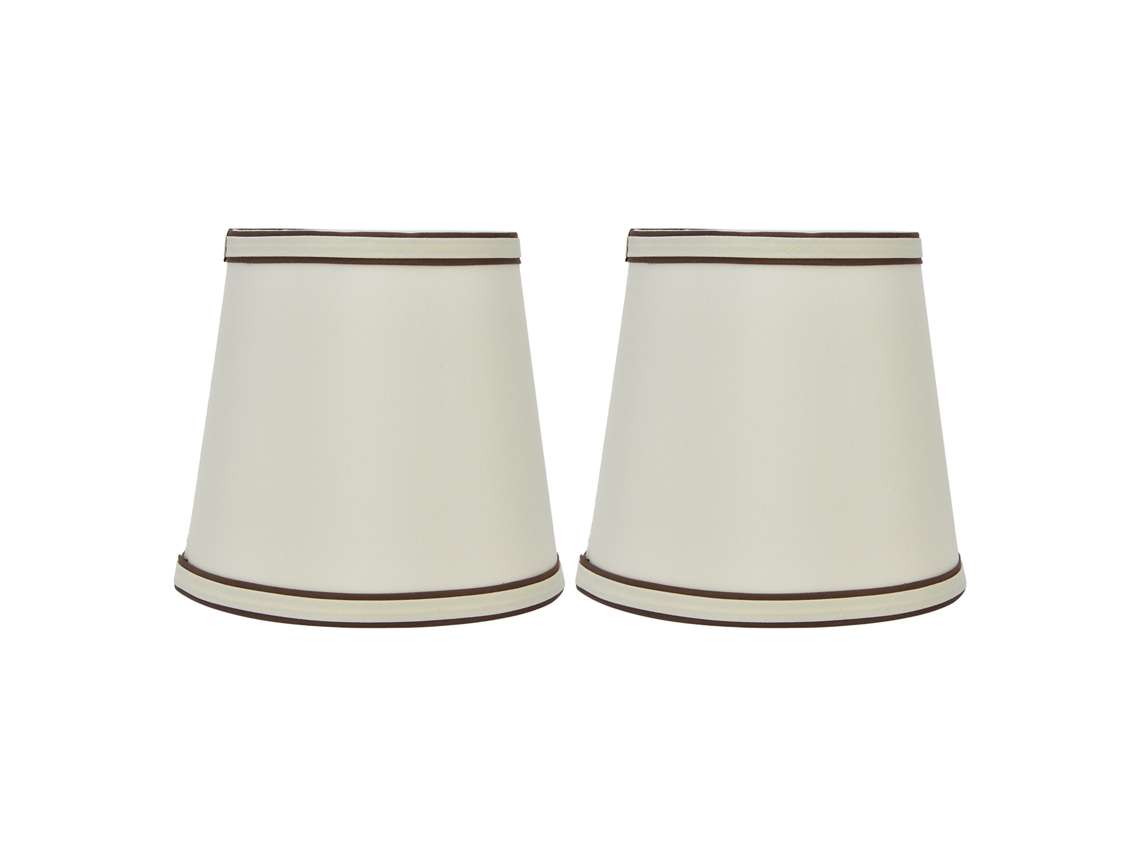 Juego de 2 pantallas de tela estilo europeo para lámpara de mesa CHABERLU