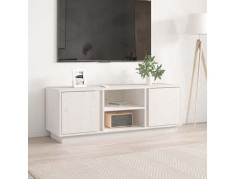Mueble De Tv VIDAXL Blanco Madera (110x35x40.5 cm)