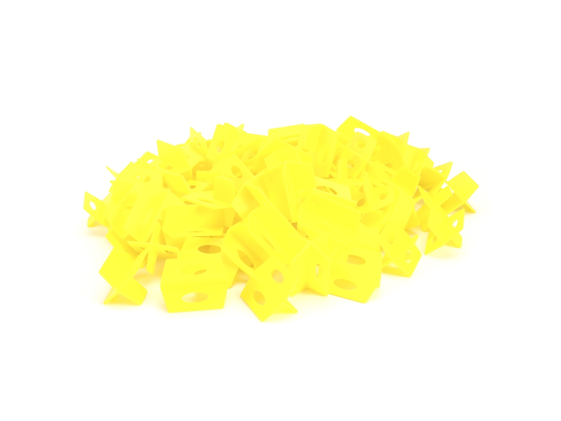 Kit de nivelación de baldosas para bricolaje, 200 piezas, color amarillo.