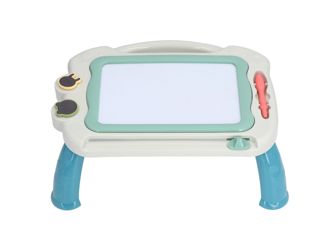 Bj-Magic Quadro de Desenho com Borracha Reutilizável e Pernas para Crianças a partir de 3 Anos, Cores Chinesas: Cinza e Verde