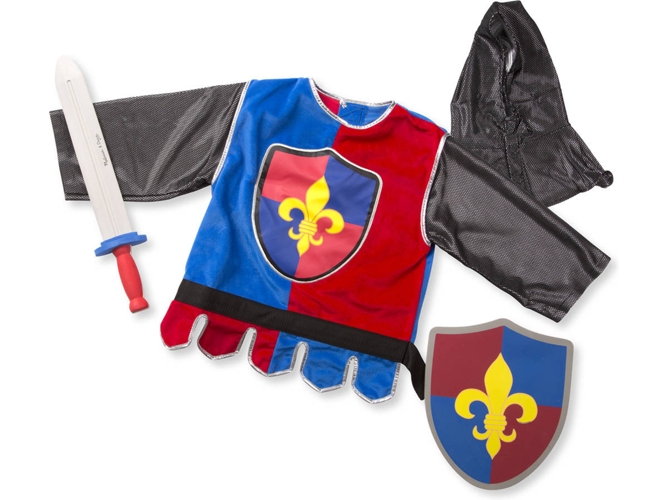Disfraz de Niño MELISSA & DOUG Templario Rojo y Azul (3 años)