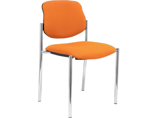 Silla de Confidente PIQUERAS Y CRESPO Villalgordo Naranja y Chasis Cromo