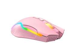 Ratón Inalámbrico Para Juegos 2.4g Usb Inalámbrico Recargable Ergonómico Para Portátil Pc Rosa