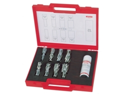 RUKO-108810E-Juego de 8 brocas huecas HSS-Co 5 Cobalto vástago Weldon