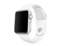 Correa de silicona compatible con Apple Watch de 38/40/41 mm. Talla M/L. 23 x 2 x 0,2 cm. Color blanco.