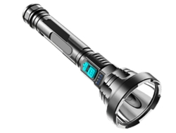 Linterna LED de camping recargable por USB, 90 000 lm, resistente al agua y a los impactos, portátil, Yizhood (negra)