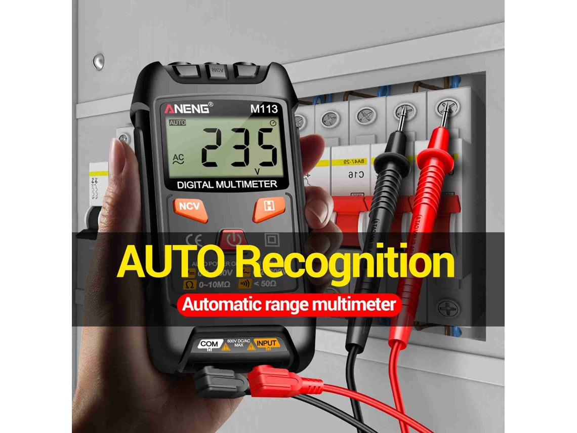 Mini Multímetro Digital De 1999 Cuentas Con Detección Ncv E Identificación Automática. Probador De Voltaje Y Resistencia Ca/cc.