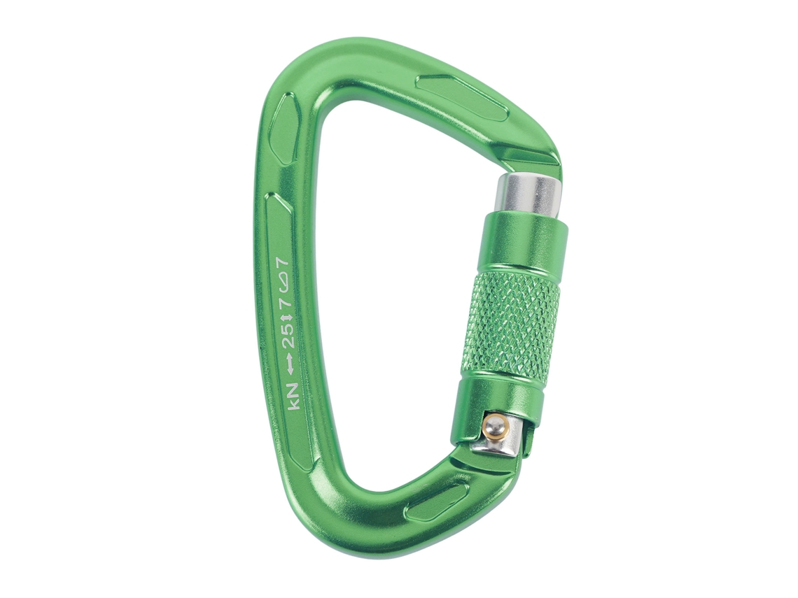 Herramienta De Seguridad Para Escalada Con Bloqueo Automático 25kn 5620 Lbs Para Montañismo, Espeleología, Verde
