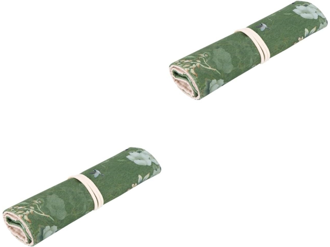 Nuobesty Estuche De Almacenamiento Retro Chino De 2 Piezas Para Relojes, Pinceles, Artículos De Papelería Y Bolígrafos.
