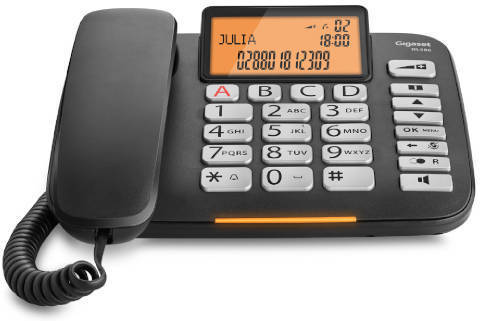 Teléfono Fijo GIGASET DL580 (Llaves grandes - Negro)